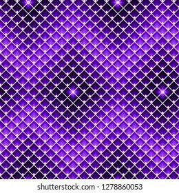 Purple seamless geometric pattern grid made of lozenges.