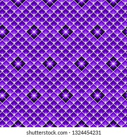 Purple seamless geometric pattern grid made of lozenges.