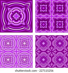 Purple seamless kaleidoscope geometric pattern