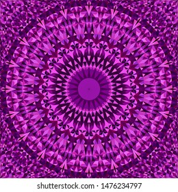 Purple seamless kaleidoscope pattern background - abstract geometric vector mandala wallpaper illustration with triangles