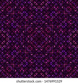 Purple seamless kaleidoscope pattern background - abstract geometrical vector wallpaper illustration with curved triangles