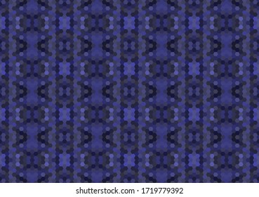 Purple seamless mosaic pattern. Abstract hexagon background for wallpaper, backdrop, banner, template, illustration, fabric and other applications. Vector. Violet.