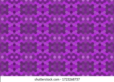 Patrón de mosaico transparente púrpura. Fondo hexagonal abstracto para papel pintado, fondo, banner, plantilla, ilustración, tela y otras aplicaciones. Vector. Violeta.