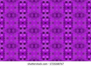 Purple seamless mosaic pattern. Abstract hexagon background for wallpaper, backdrop, banner, template, illustration, fabric and other applications. Vector. Violet.