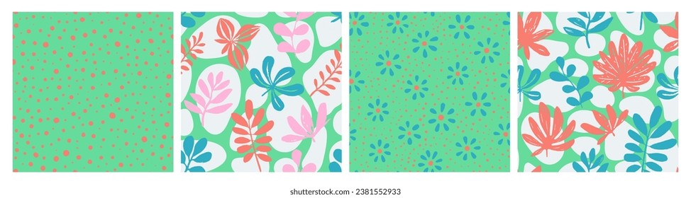 Purple Seamless Nature Blossom Textile Collection. Pastel Seamless Elegant Trendy Shape, Seamless Art. White Endless Color Spring Style Print. 