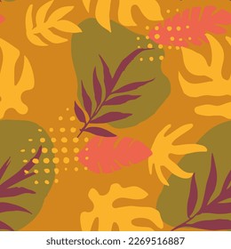 Purple Seamless Nature Natural Invitation Backdrop. Colorful Seamless Decoration Spring Scribble, Seamless Design. Pink Repetitive Fashion Palm Watercolor Background. 