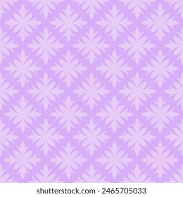 Purple seamless pattern with purple abstract flowers