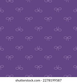 Purple seamless pattern with purple bows