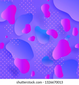 Purple Seamless pattern. Colorful gradient. Abstract Geometric background. Fluid shapes composition and Liquid forms. Eps10. Vector illustration. Organic shapes.