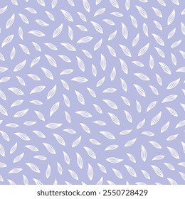 Purple seamless pattern with flower leaves