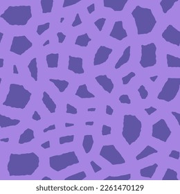 Purple seamless pattern with purple organic shapes