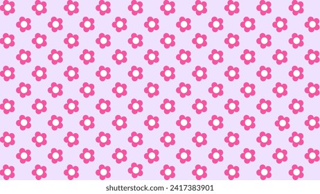 Patrón morado sin soldadura con flores rosadas