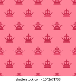Purple seamless pattern in royal style. Vector image