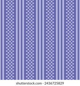 Purple seamless pattern with stripes and dots