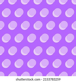 Purple seamless pattern with violet circles.