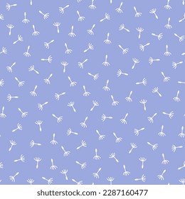 Purple seamless pattern with white dandelion