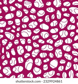 Purple seamless pattern with white pebbles