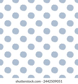 Purple seamless polka dot pattern vector, White background. Pencil drawing style