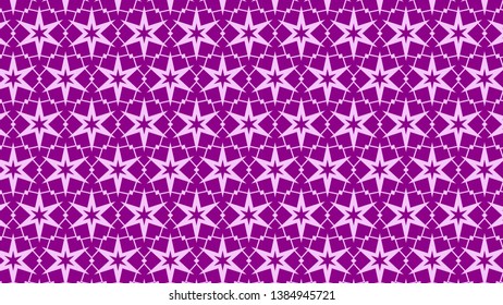 Purple Seamless Star Background Pattern Vector Illustration
