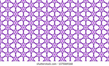 Purple Seamless Stars Pattern Background