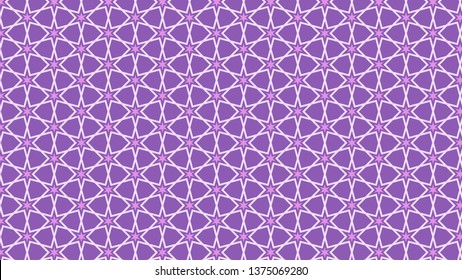 Purple Seamless Stars Pattern Background Illustrator