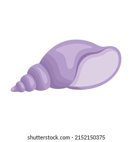 purple seashell design over white