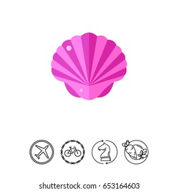 Purple seashell icon