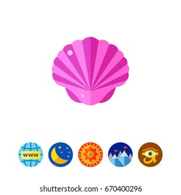 Purple seashell icon