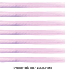 Purple Shades Watercolor Brush Stripes. Vector seamless strip watercolor pattern.