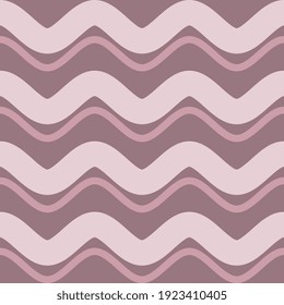 Violette Farbtöne eines gewellten Musters. Cute nahtlose Illustration für Textilien, Oberflächen, Verpackungsdesign.