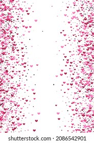Purple Shapes Confetti Illustration. Pink Romantic Backdrop. Round Saint Frame. Yellow Circle Transparent. Event Background.