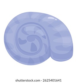 Casca roxa mostrando sua bela espiral sobre fundo branco