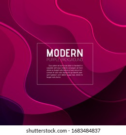 Purple sherry abstract background design. Gradient shapes composition. Futuristic design for posters, banners or cards to.