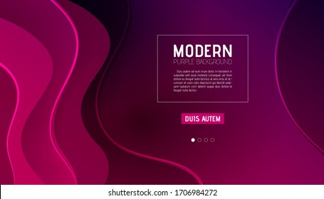 Purple sherry abstract background design. Gradient shapes composition. Flowing design for posters, banners or cards to.