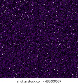 Purple shimmer background imitation violet dust with shiny ultramarine and indigo grains. Glittering sequins. Abstract  glitter pattern design of round particles. Shining  dark-purple confetti.