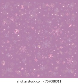 Purple shine background with snowflakes