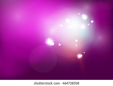 Purple shiny abstract background. Blurred light vector template. Magic layout