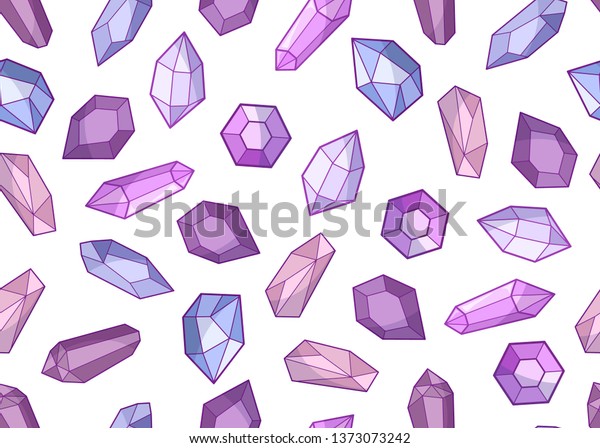 Purple Shiny Crystals On White Background Stock Vector (Royalty Free ...