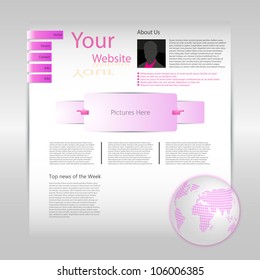 purple shiny minimal web site design