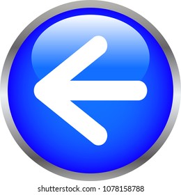 Purple Shiny round button with Left arrow mark