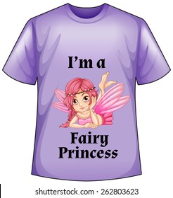 Purple shirt with a fairy princess screen in front