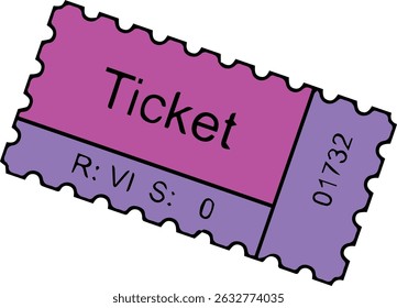purple show ticket icon image.