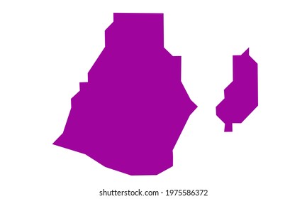 Purple Silhouette Of City Map Of Ikeja In Nigeria