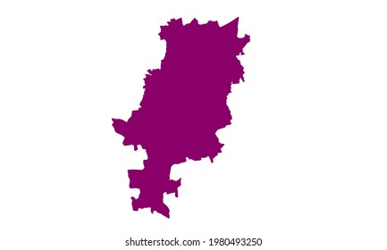 Purple silhouette of city map of Johannesburg in South Africa