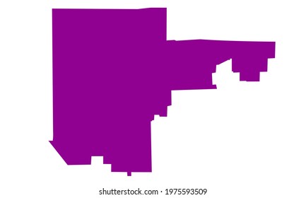 Purple silhouette of city map of North Las Vegas in nevada