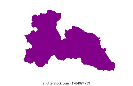 Purple Silhouette Map Bono East Region Stock Vector (Royalty Free ...