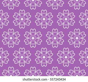 purple, silver color decorative floral ornament. modern pattern. seamless vector illustration. for interior design, textile, wallpaper