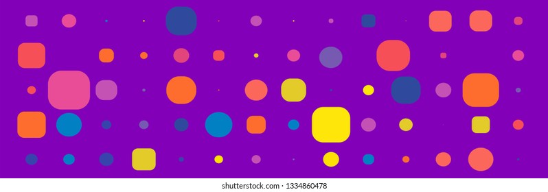 Purple Simple BG with Colorful Square Elements