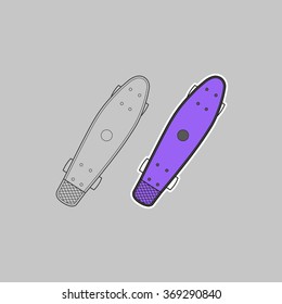 Purple skateboard