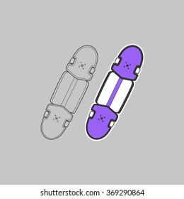 Purple skateboard